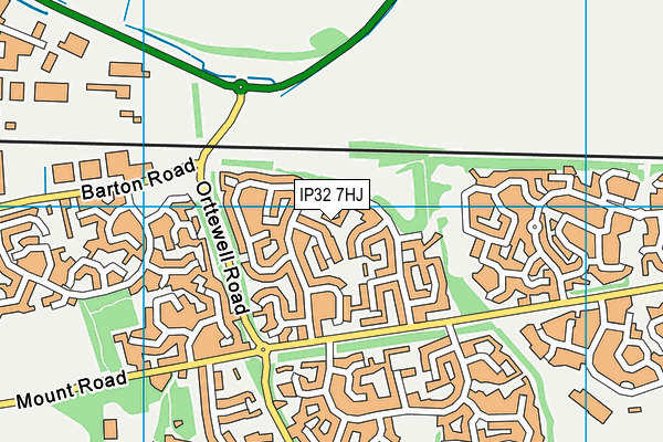 IP32 7HJ map - OS VectorMap District (Ordnance Survey)