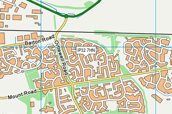 IP32 7HN map - OS VectorMap District (Ordnance Survey)