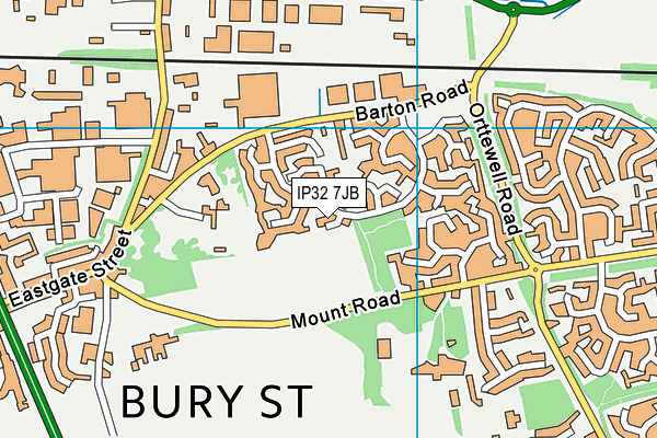 IP32 7JB map - OS VectorMap District (Ordnance Survey)