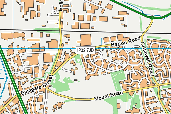 IP32 7JD map - OS VectorMap District (Ordnance Survey)