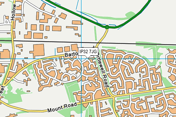 IP32 7JG map - OS VectorMap District (Ordnance Survey)