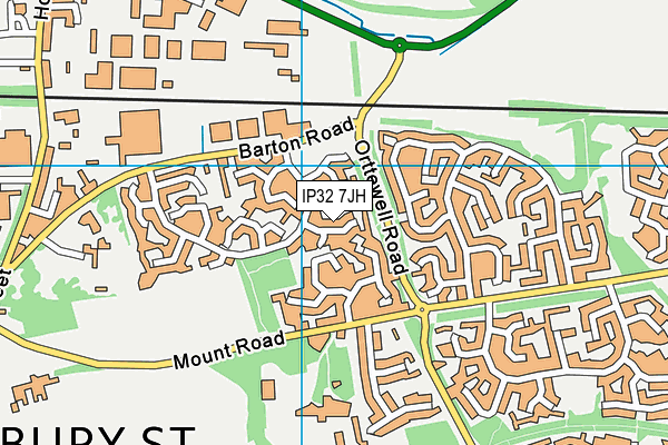 IP32 7JH map - OS VectorMap District (Ordnance Survey)