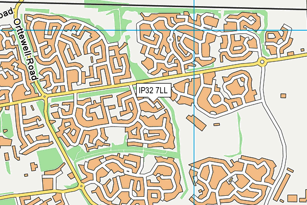 IP32 7LL map - OS VectorMap District (Ordnance Survey)