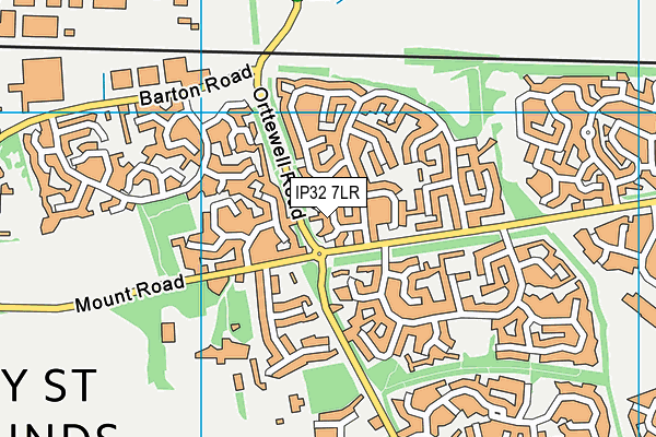 IP32 7LR map - OS VectorMap District (Ordnance Survey)