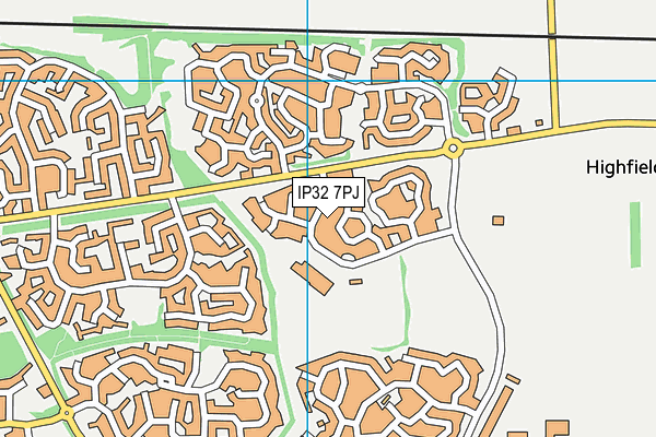 First Base Bury St Edmunds map (IP32 7PJ) - OS VectorMap District (Ordnance Survey)
