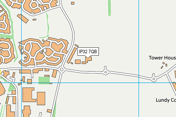 Skyliner Sports Centre map (IP32 7QB) - OS VectorMap District (Ordnance Survey)