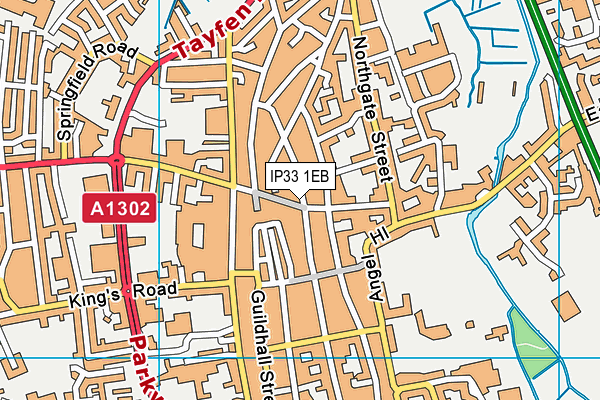 IP33 1EB map - OS VectorMap District (Ordnance Survey)