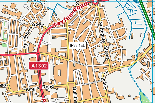 IP33 1EL map - OS VectorMap District (Ordnance Survey)