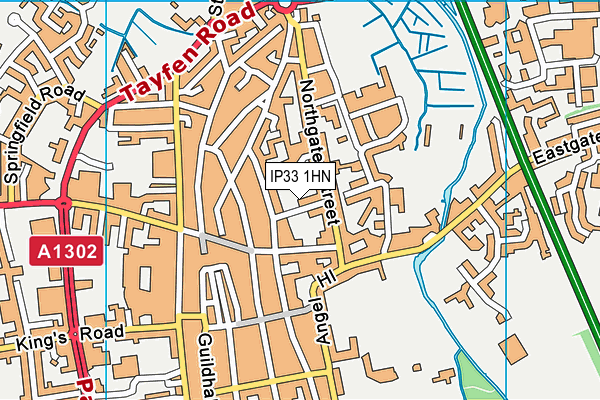 IP33 1HN map - OS VectorMap District (Ordnance Survey)