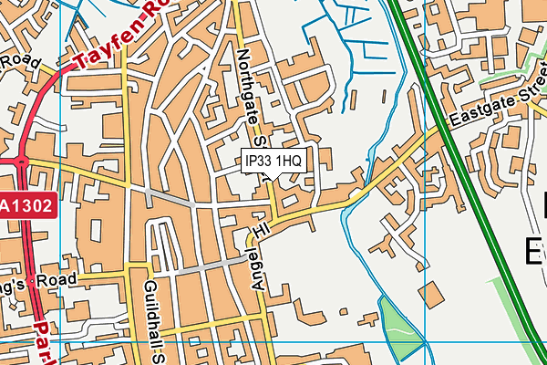 IP33 1HQ map - OS VectorMap District (Ordnance Survey)