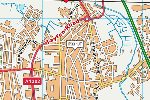 IP33 1JT map - OS VectorMap District (Ordnance Survey)