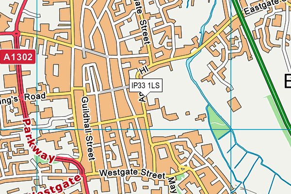 IP33 1LS map - OS VectorMap District (Ordnance Survey)