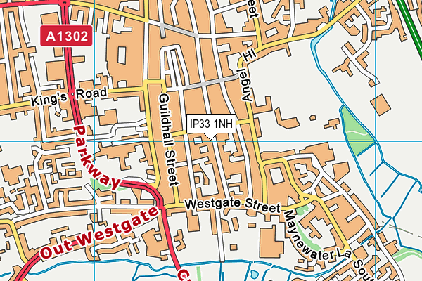 Map of GRANT (BURY ST. EDMUNDS) LIMITED at district scale