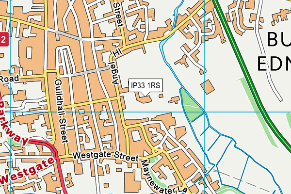 IP33 1RS map - OS VectorMap District (Ordnance Survey)