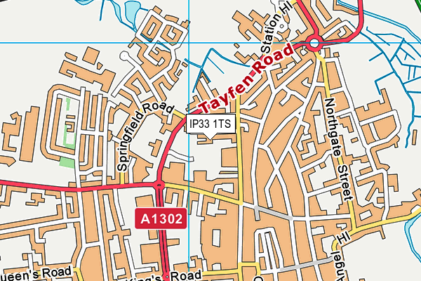 IP33 1TS map - OS VectorMap District (Ordnance Survey)