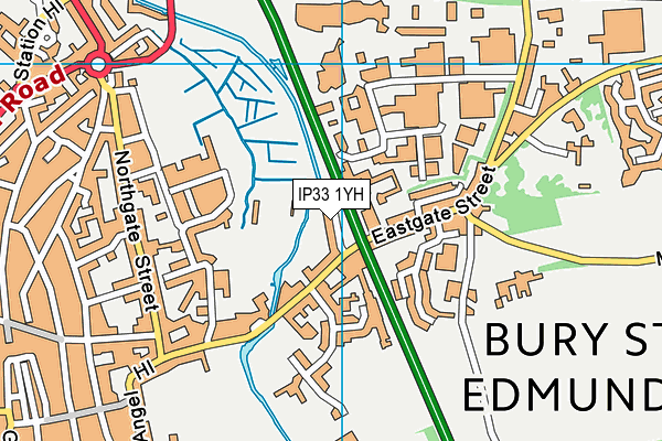 IP33 1YH map - OS VectorMap District (Ordnance Survey)