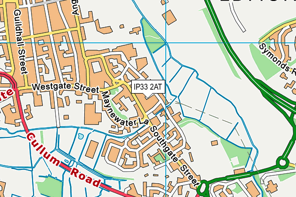 IP33 2AT map - OS VectorMap District (Ordnance Survey)