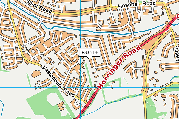 IP33 2DH map - OS VectorMap District (Ordnance Survey)