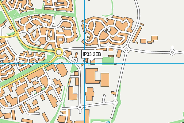 IP33 2EB map - OS VectorMap District (Ordnance Survey)