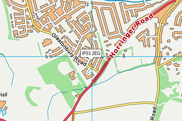 IP33 2EG map - OS VectorMap District (Ordnance Survey)