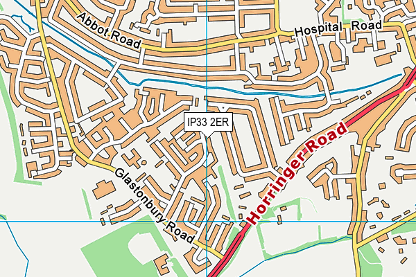 IP33 2ER map - OS VectorMap District (Ordnance Survey)