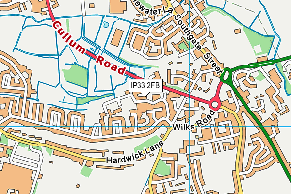 IP33 2FB map - OS VectorMap District (Ordnance Survey)