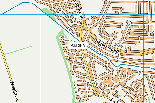 IP33 2HA map - OS VectorMap District (Ordnance Survey)