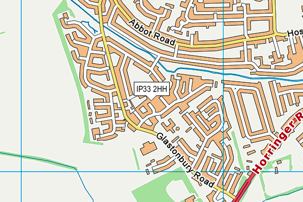 IP33 2HH map - OS VectorMap District (Ordnance Survey)