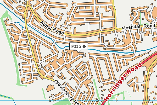 IP33 2HN map - OS VectorMap District (Ordnance Survey)