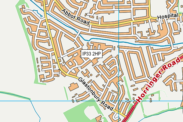 IP33 2HP map - OS VectorMap District (Ordnance Survey)