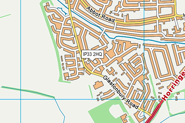 IP33 2HQ map - OS VectorMap District (Ordnance Survey)