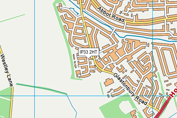 IP33 2HT map - OS VectorMap District (Ordnance Survey)