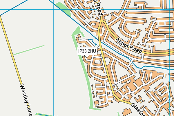 IP33 2HU map - OS VectorMap District (Ordnance Survey)