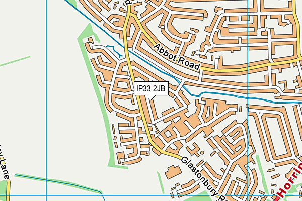 IP33 2JB map - OS VectorMap District (Ordnance Survey)