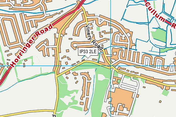 IP33 2LE map - OS VectorMap District (Ordnance Survey)