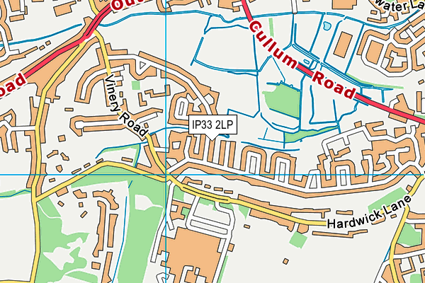 IP33 2LP map - OS VectorMap District (Ordnance Survey)