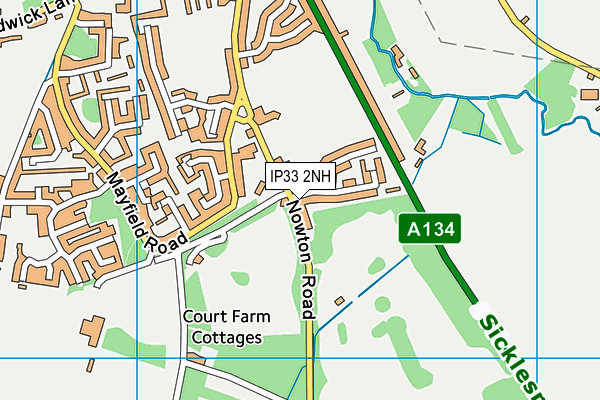 IP33 2NH map - OS VectorMap District (Ordnance Survey)