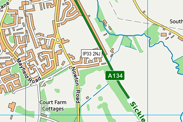 IP33 2NJ map - OS VectorMap District (Ordnance Survey)