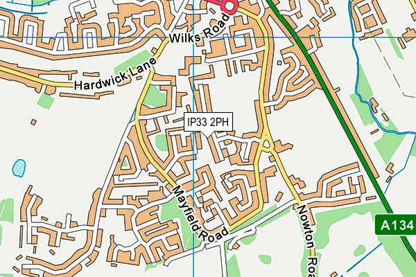 IP33 2PH map - OS VectorMap District (Ordnance Survey)