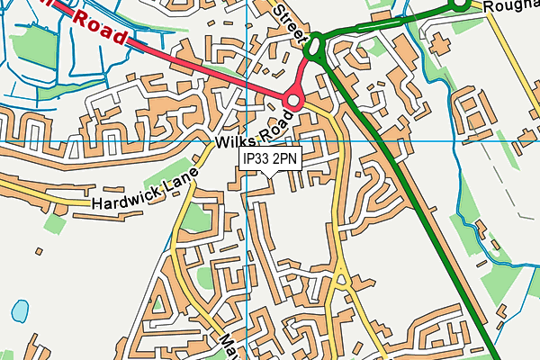 IP33 2PN map - OS VectorMap District (Ordnance Survey)