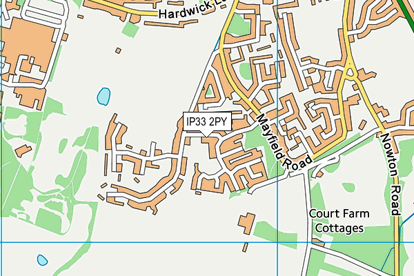 IP33 2PY map - OS VectorMap District (Ordnance Survey)