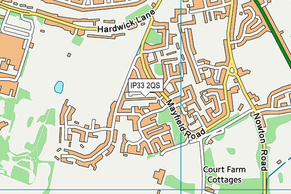 IP33 2QS map - OS VectorMap District (Ordnance Survey)