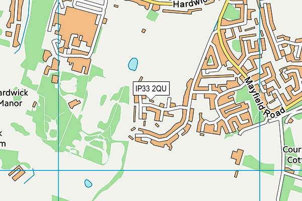 IP33 2QU map - OS VectorMap District (Ordnance Survey)