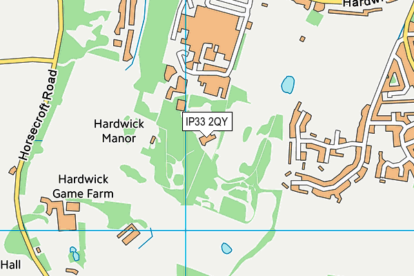 IP33 2QY map - OS VectorMap District (Ordnance Survey)