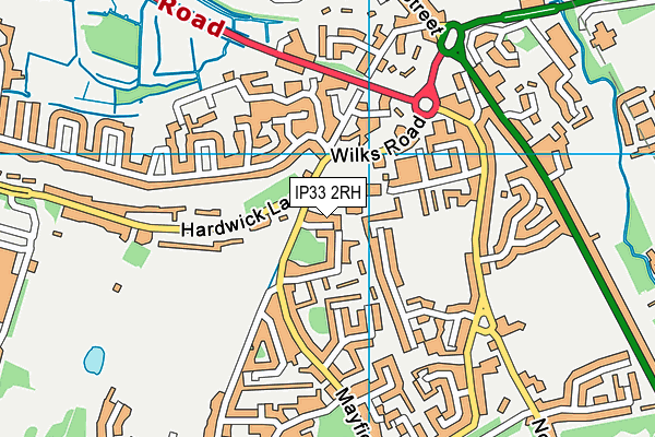 IP33 2RH map - OS VectorMap District (Ordnance Survey)