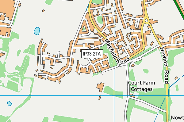 IP33 2TA map - OS VectorMap District (Ordnance Survey)