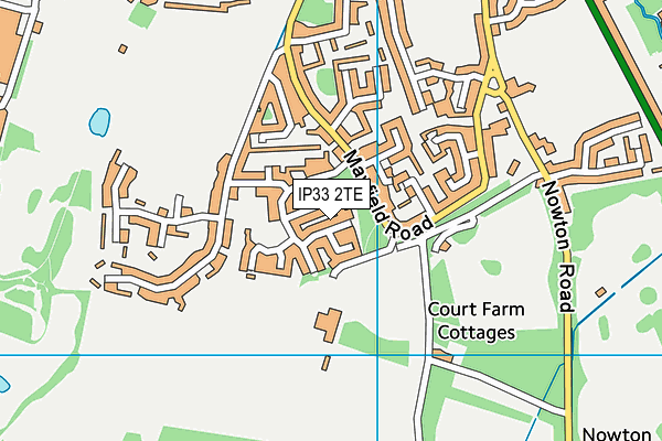 IP33 2TE map - OS VectorMap District (Ordnance Survey)