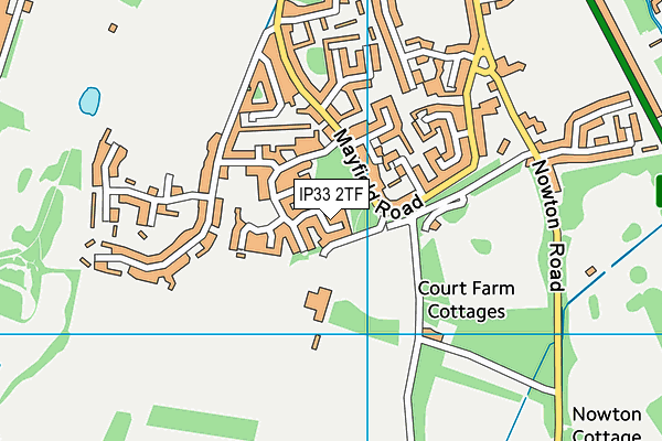 IP33 2TF map - OS VectorMap District (Ordnance Survey)