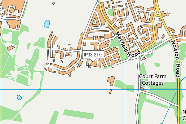 IP33 2TG map - OS VectorMap District (Ordnance Survey)