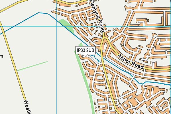 IP33 2UB map - OS VectorMap District (Ordnance Survey)